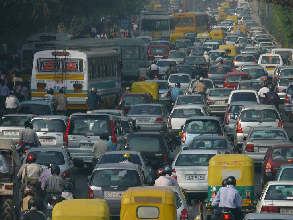 Delhi traffic in India